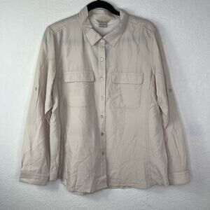 ExOfficio Rotova Long Sleeve Women Shirt Size XL Sun Protection, hiking, travel